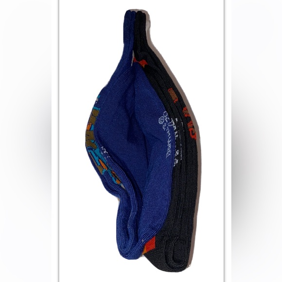 Space Jam Taz & Wile E. Crew Socks 2 Pair Men 6-12 Black Blue Tune Squad Legacy - Picture 8 of 11